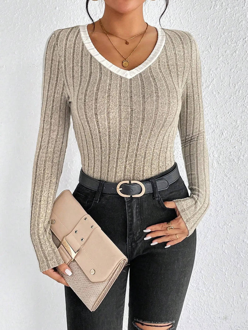 Ines Women's Sweater | V-neck, Black