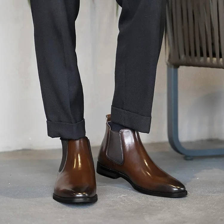Milo Men's Chelsea Boots - fabric and finish detail