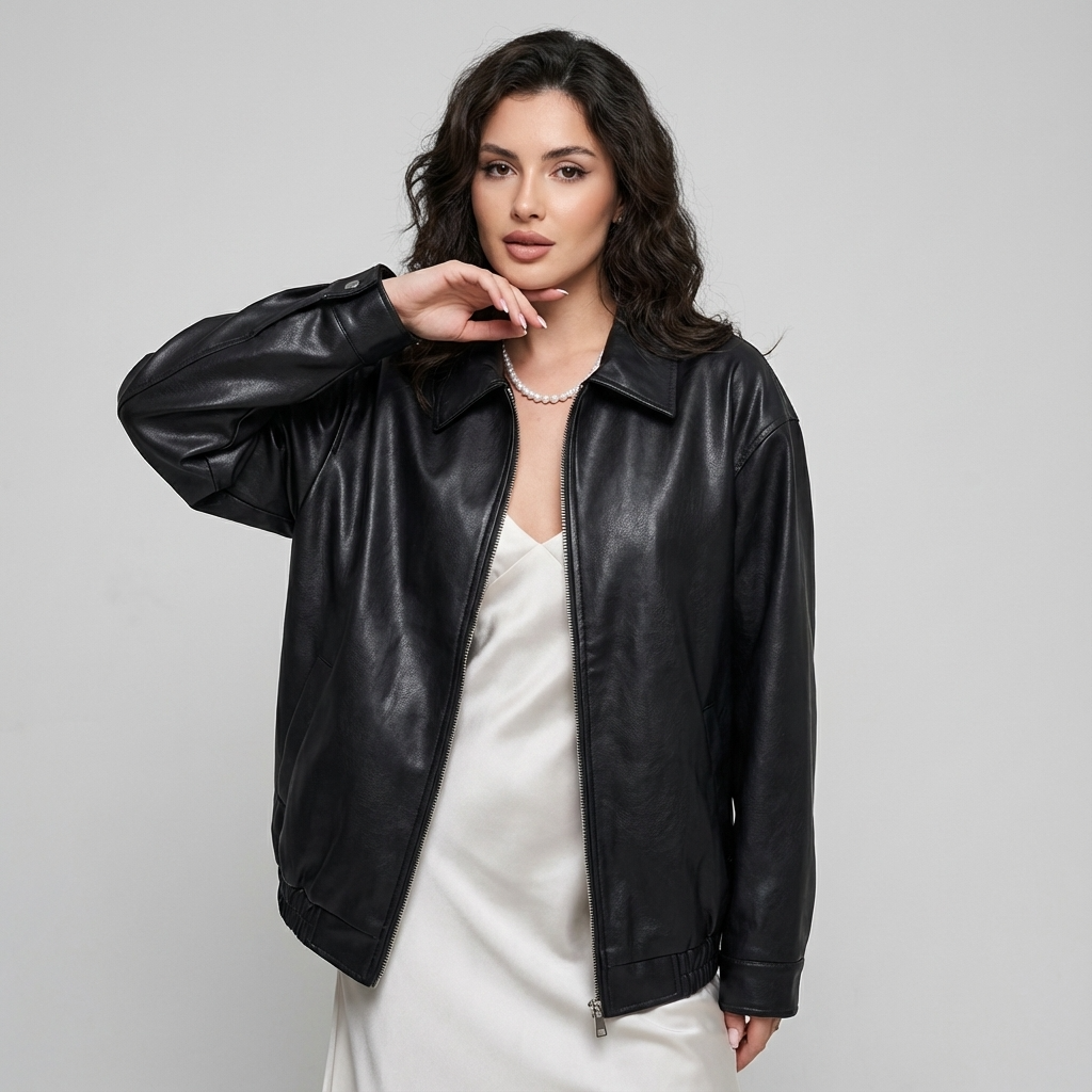 Bomber pour femmes NATALIA | Fermeture éclair devant, silhouette courte