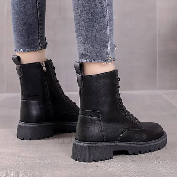 Alba Women's Combat Boots - back view
