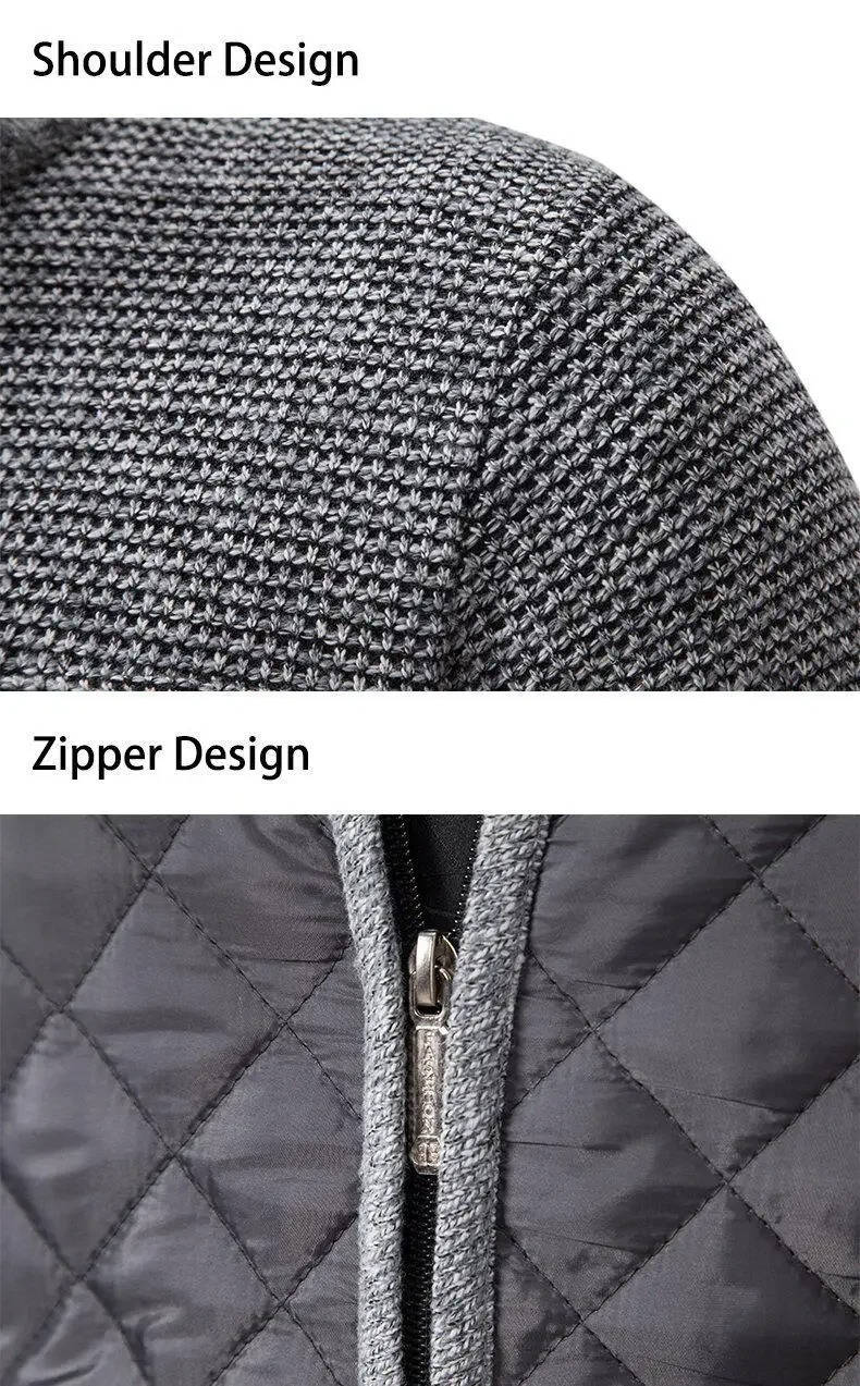 Fabian Men's Quilted Sweater - shown in use