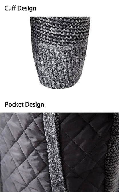 Fabian Men's Quilted Sweater - flat lay