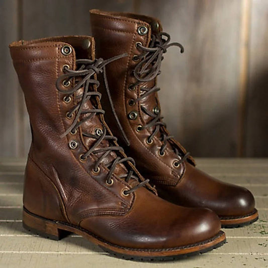 Astrid Women's Combat Boots - styled view