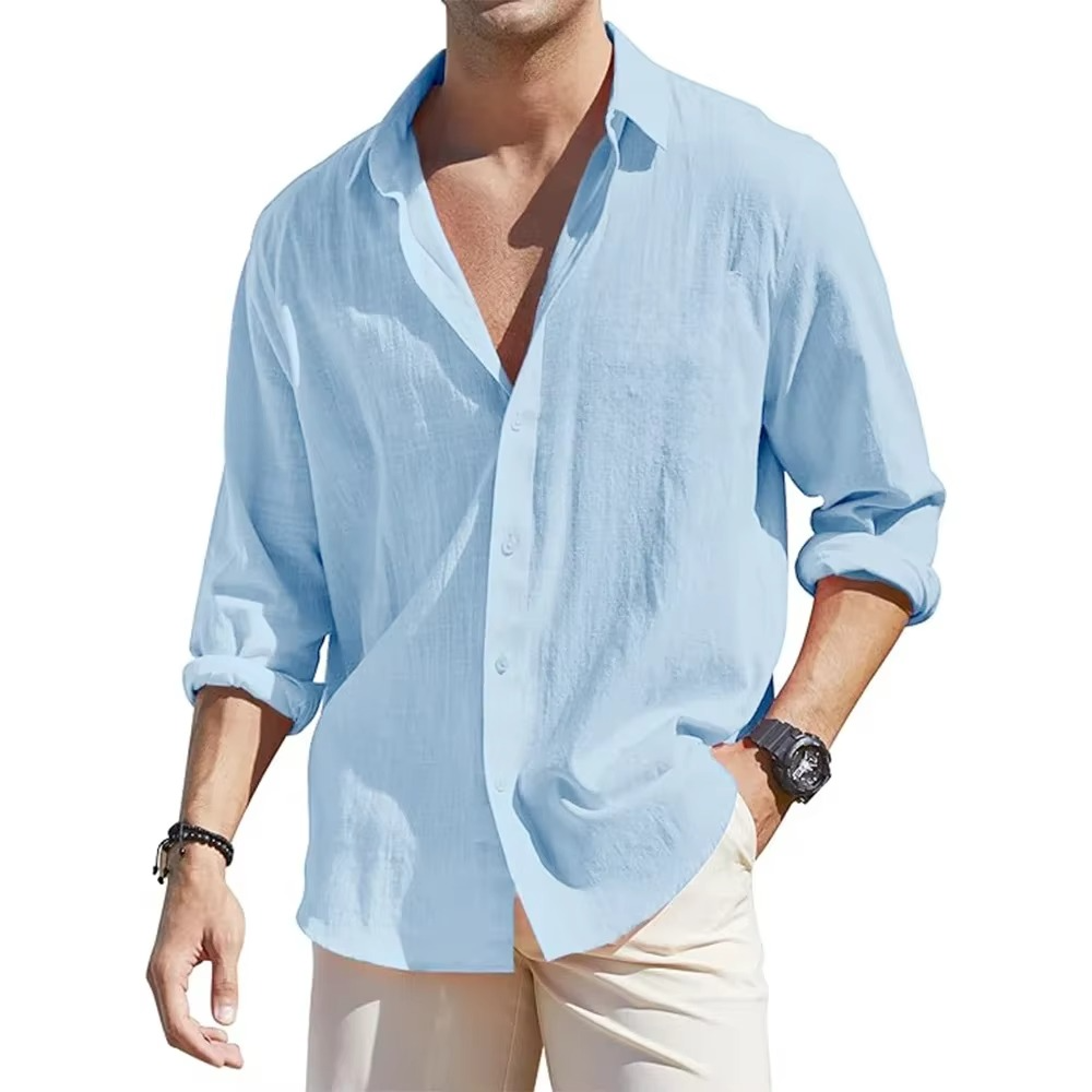 Sawyer Men's Linen Shirt - back view
