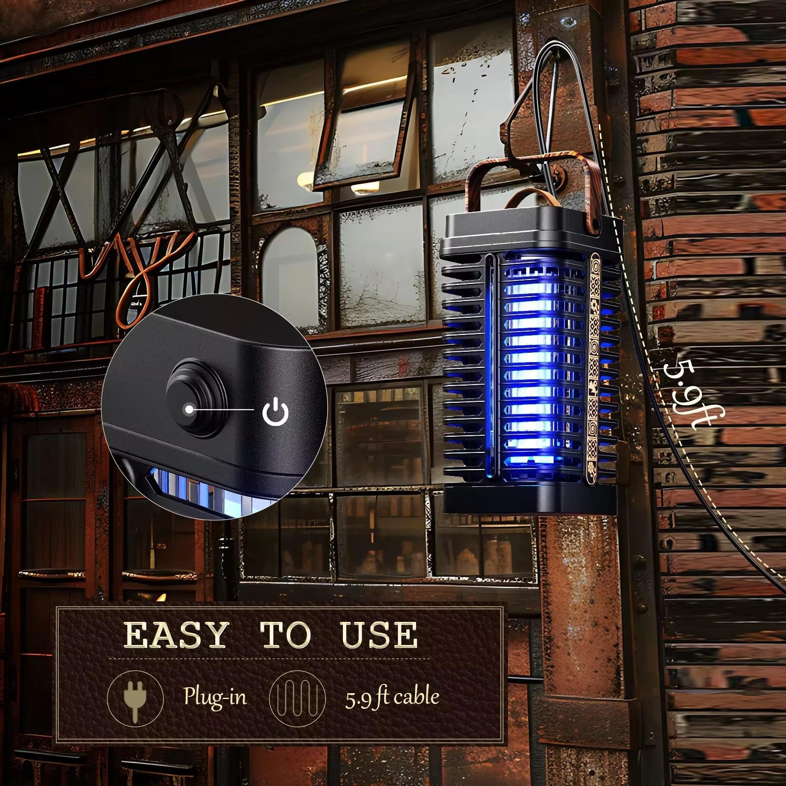 Linden Portable Bug Zapper - full-length view