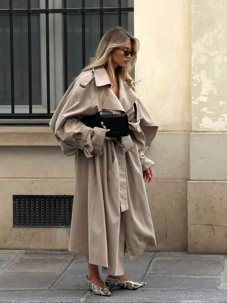 Romy Women's Trench Coat - styled view