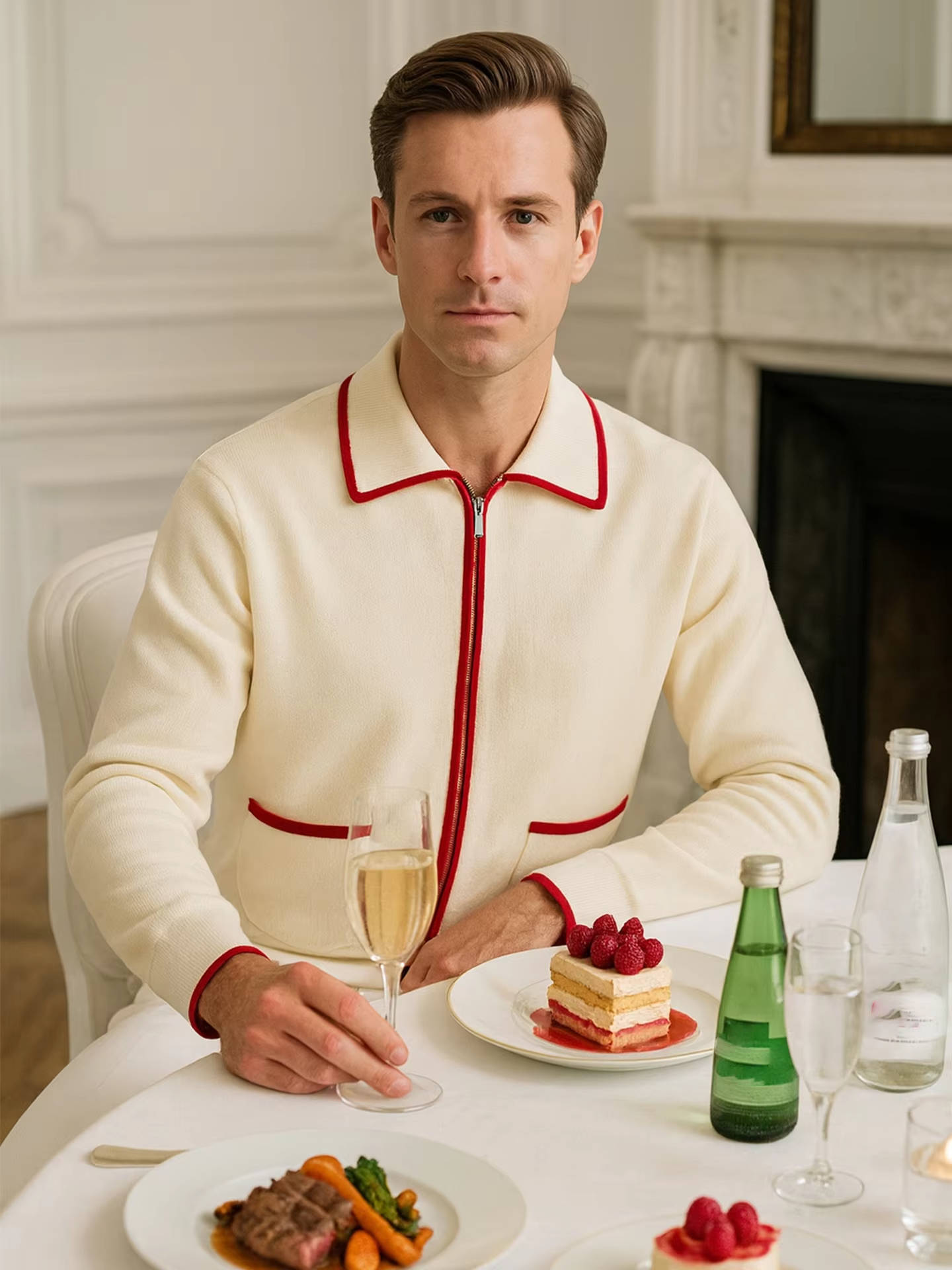 Orson Men's Cable Knit Cardigan - fabric and finish detail