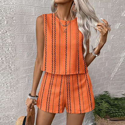 Sophie Women's Striped Tank Top - back view