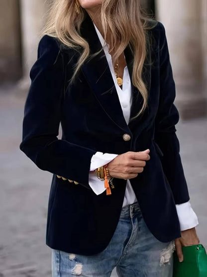 Cosima Women's Blazer - fabric and finish detail