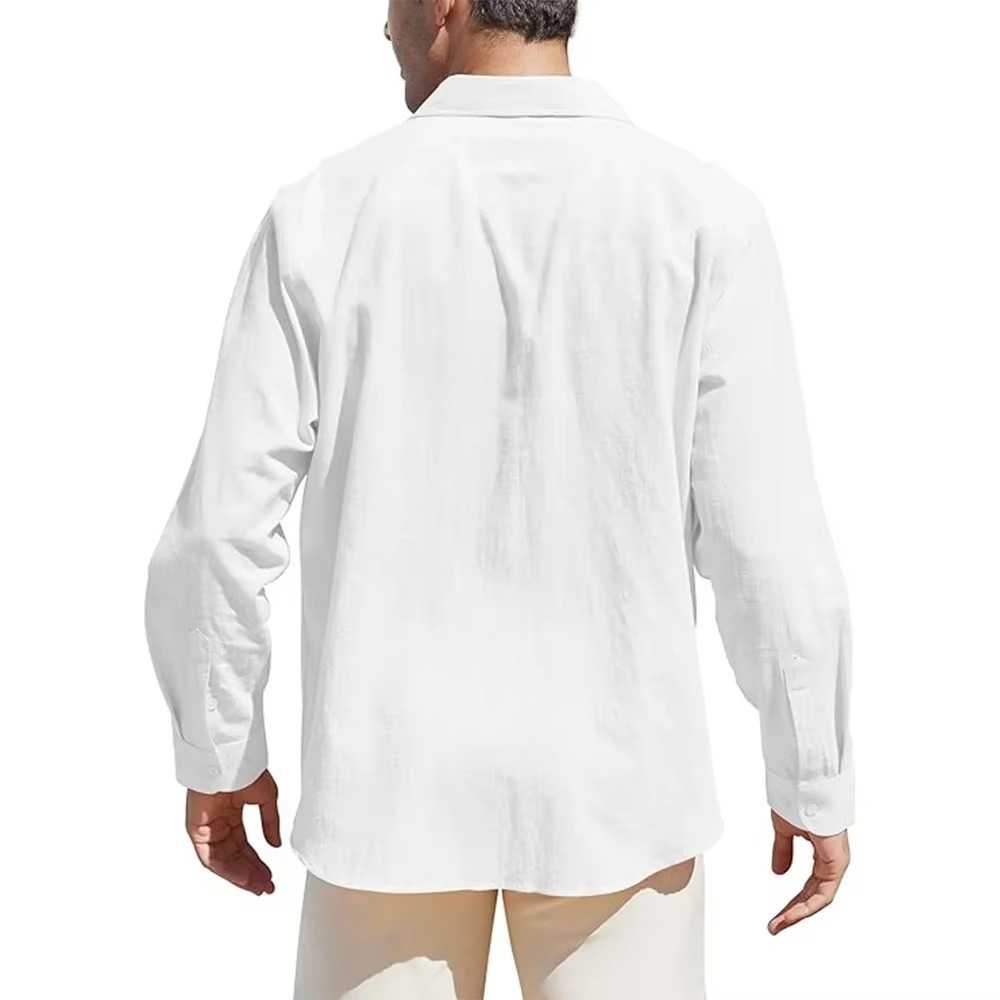 Sawyer Men's Linen Shirt - flat lay