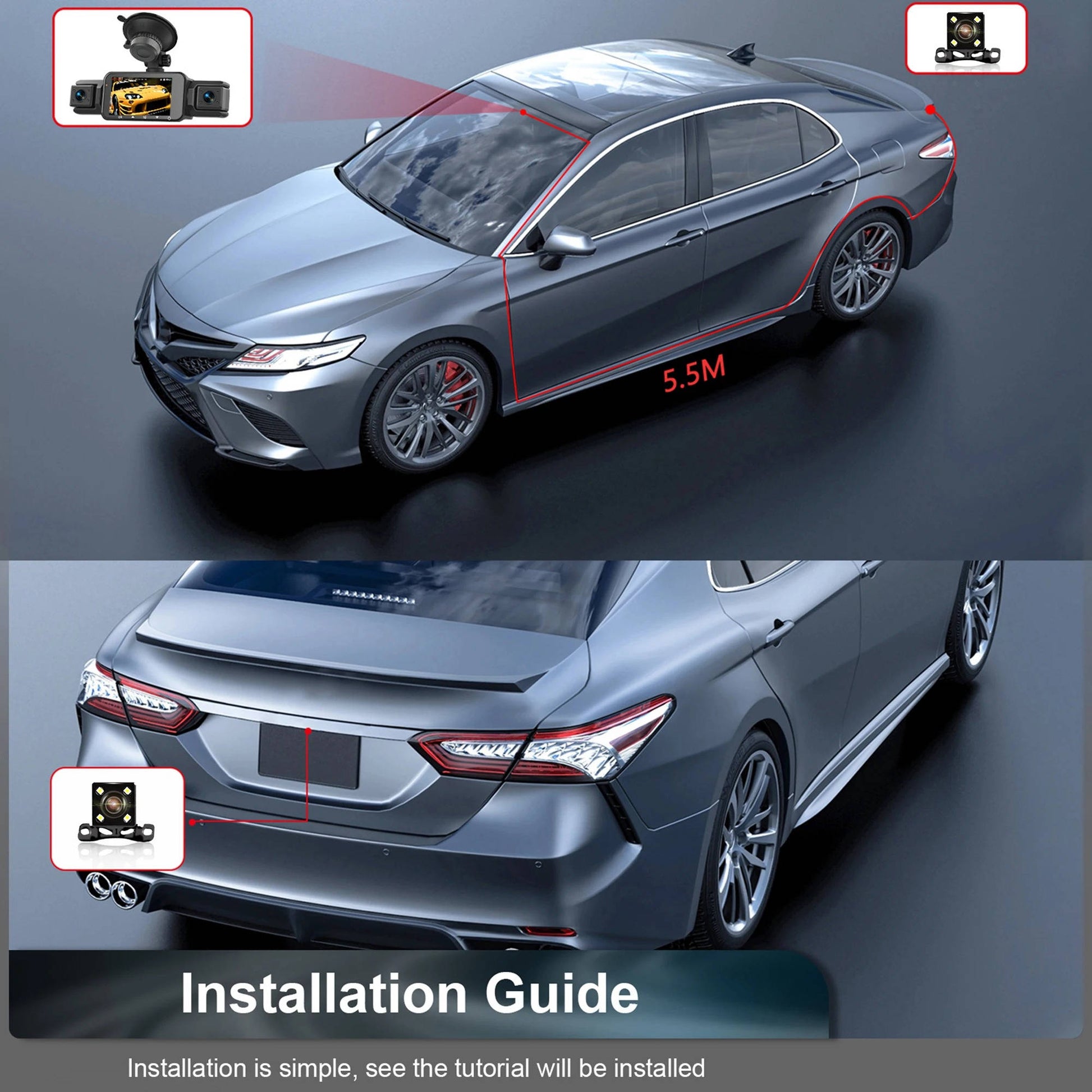 Onyx Car Cam Front - styled view