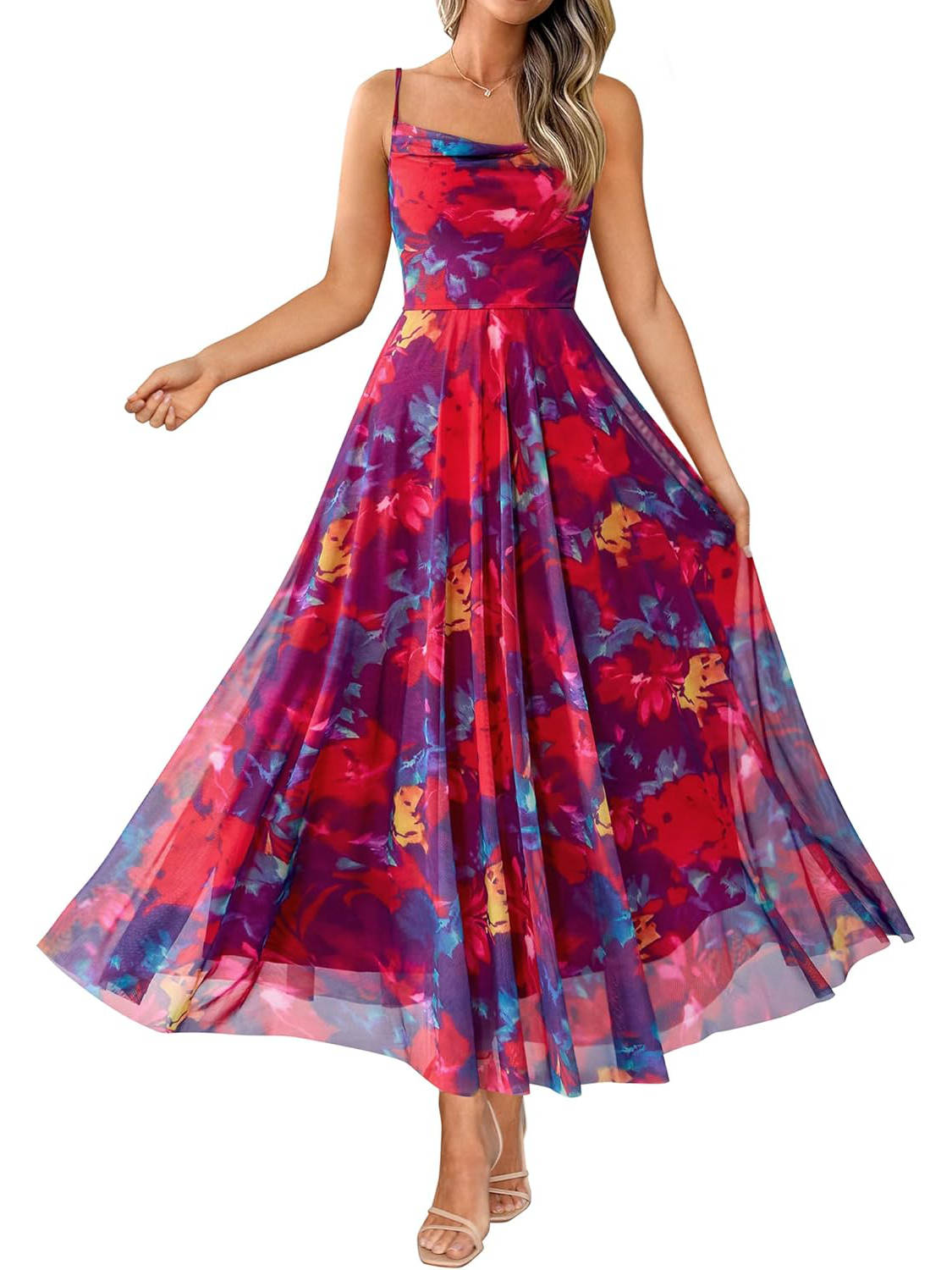Maya Women's Floral Maxi Dress - styled view