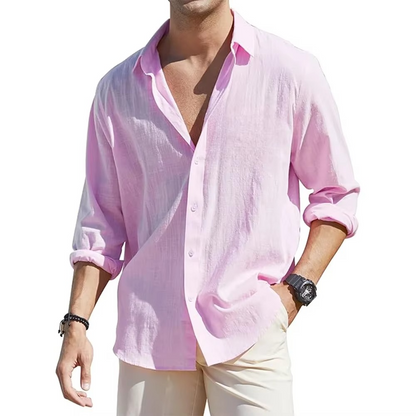 Sawyer Men's Linen Shirt - front view