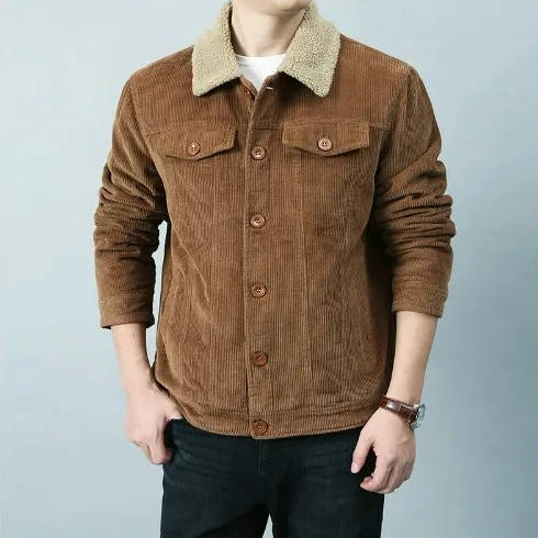 Fabian Men's Jacket | Corduroy, Sherpa