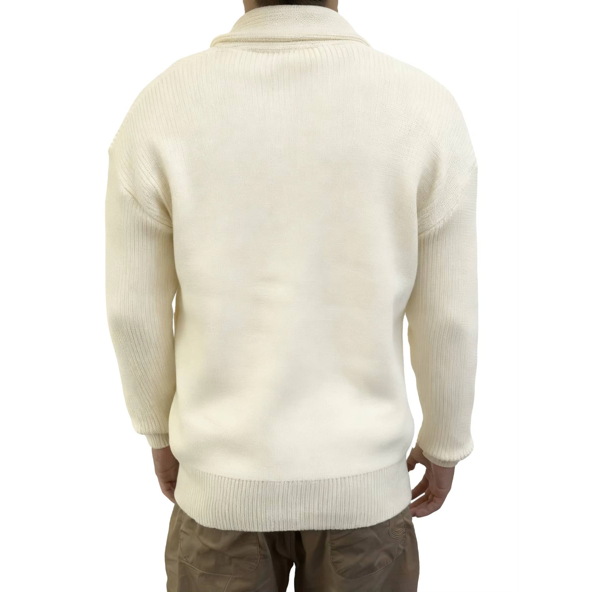 Emmett Men's Cardigan - fabric and finish detail