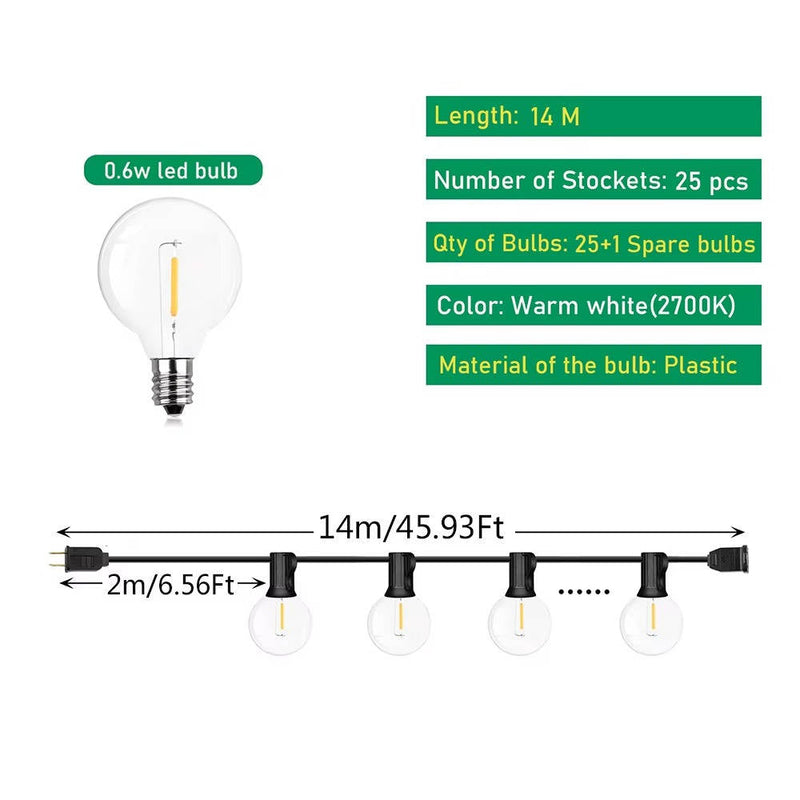 Birch LED String Lights - styled view