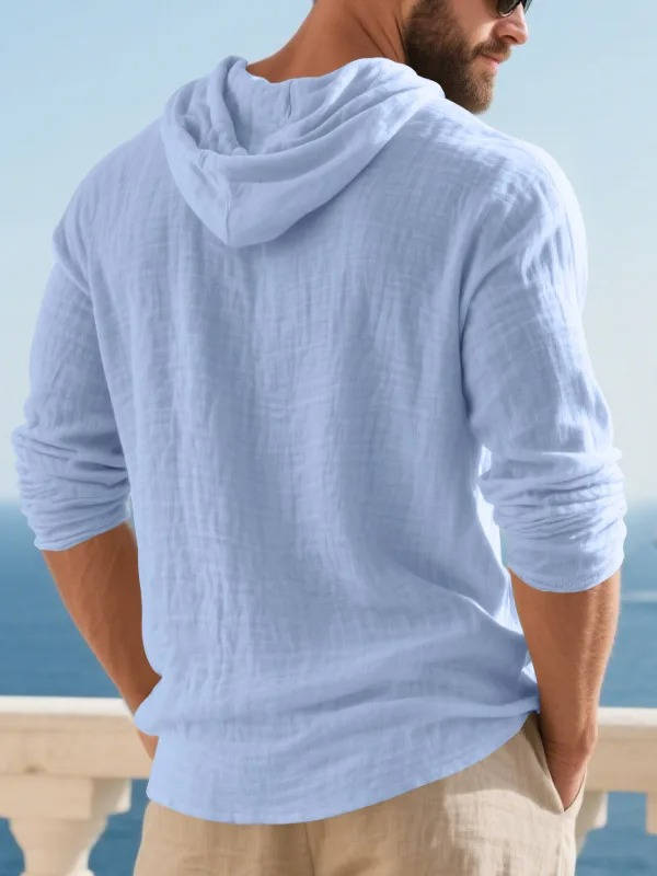 Milo Men's Linen Shirt - front view