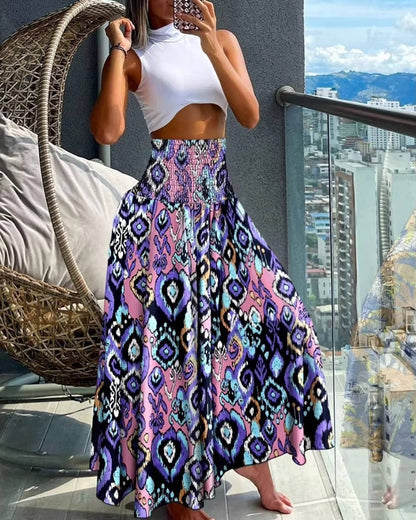 Uma Women's Wide Leg Trousers - shown in use
