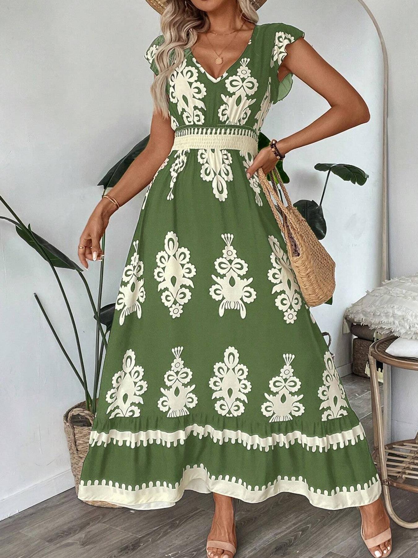 Iris Women's Printed Dress - styled view