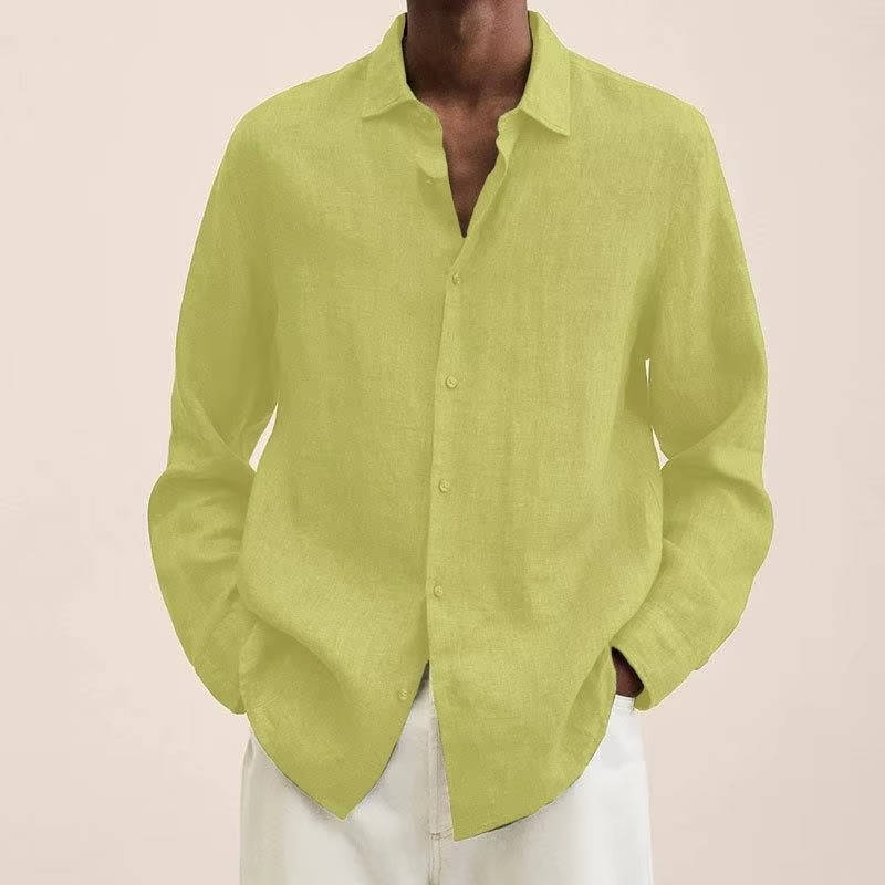 Sawyer Men's Linen Shirt - full-length view