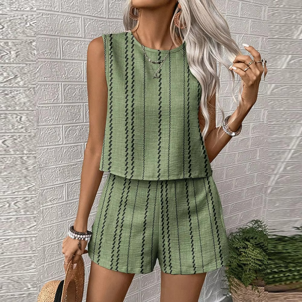 Sophie Women's Striped Tank Top - close-up detail