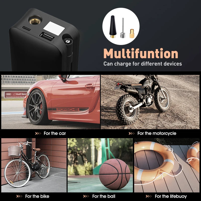 Fable Car Rechargeable Tire Inflator - back view