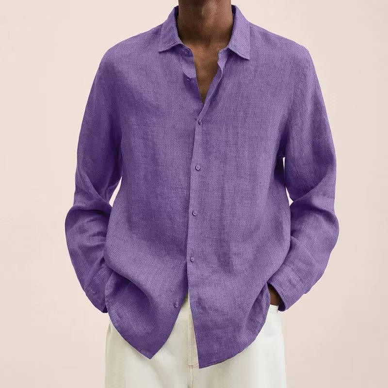 Sawyer Men's Linen Shirt - close-up detail