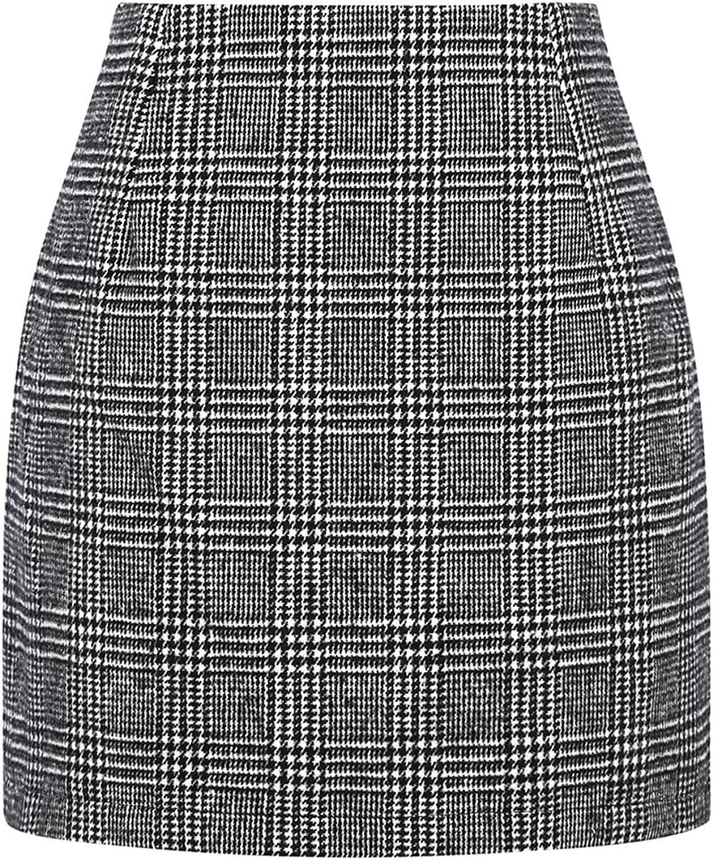 Lena Women's Plaid Skirt - back view