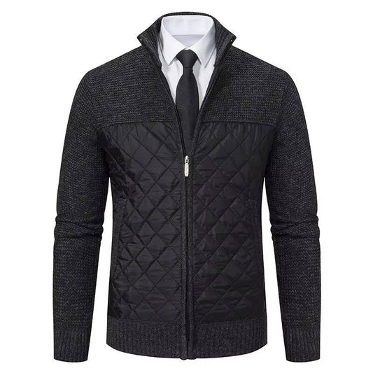 Fabian Men's Quilted Sweater - styled view