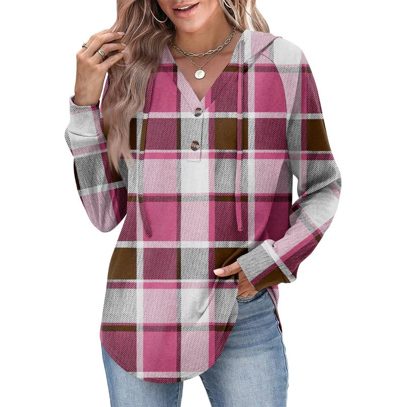 Giselle Women's Sweatshirt | V-neck, Button