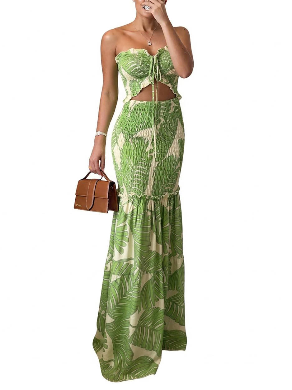 Perla Women's Printed Dress - fabric and finish detail