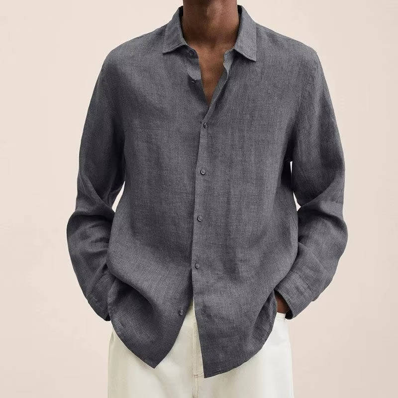 Sawyer Men's Linen Shirt - flat lay