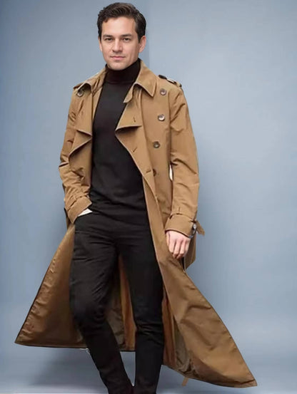 Orson Men's Trench Coat - front view