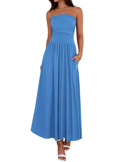 Quinn Women's Maxi Dress - fabric and finish detail