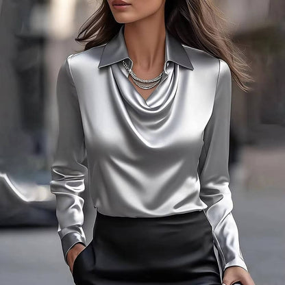 Elena Women's Satin Top - shown in use