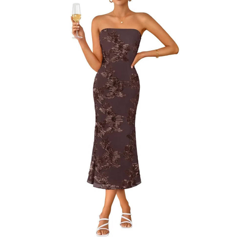 Nell Women's Floral Midi Dress - full-length view