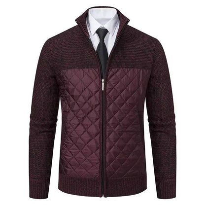 Fabian Men's Quilted Sweater - styled view