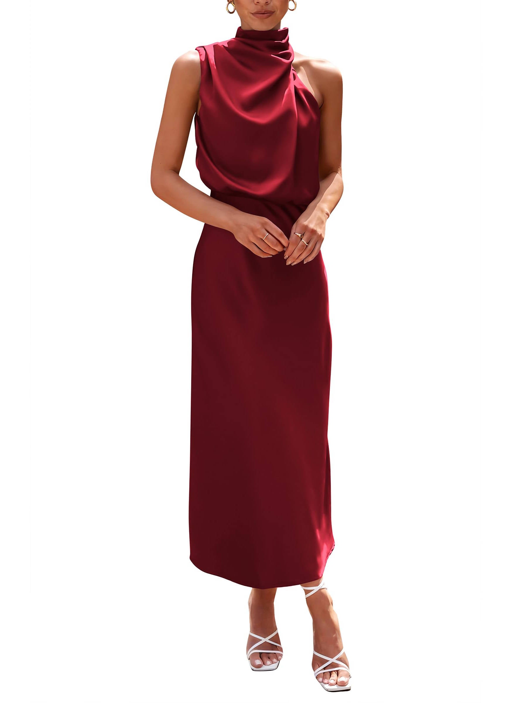Darcy Women's Satin Maxi Dress - styled view