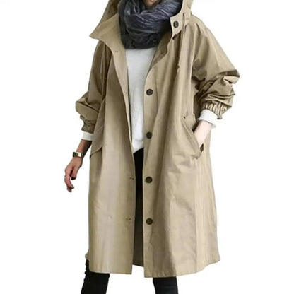 Wilda Women's Oversized Trench Coat - shown in use
