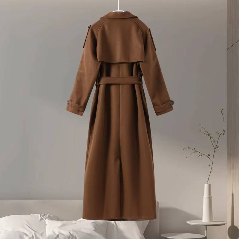 Ines Women's Oversized Trench Coat - shown in use