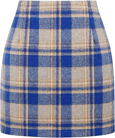 Lena Women's Plaid Skirt - front view