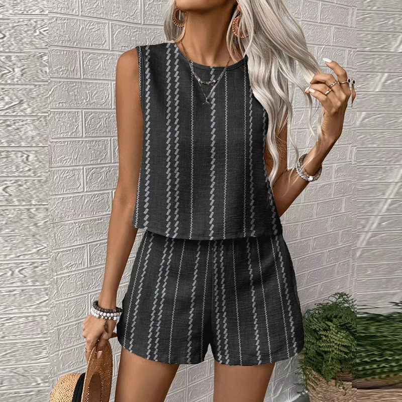 Sophie Women's Striped Tank Top - front view