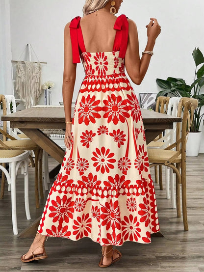 Ivy Women's Floral Maxi Dress - fabric and finish detail