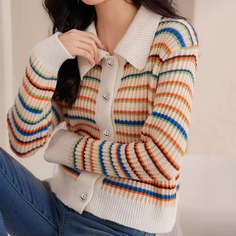 Tilda Women's Striped Cardigan - styled view