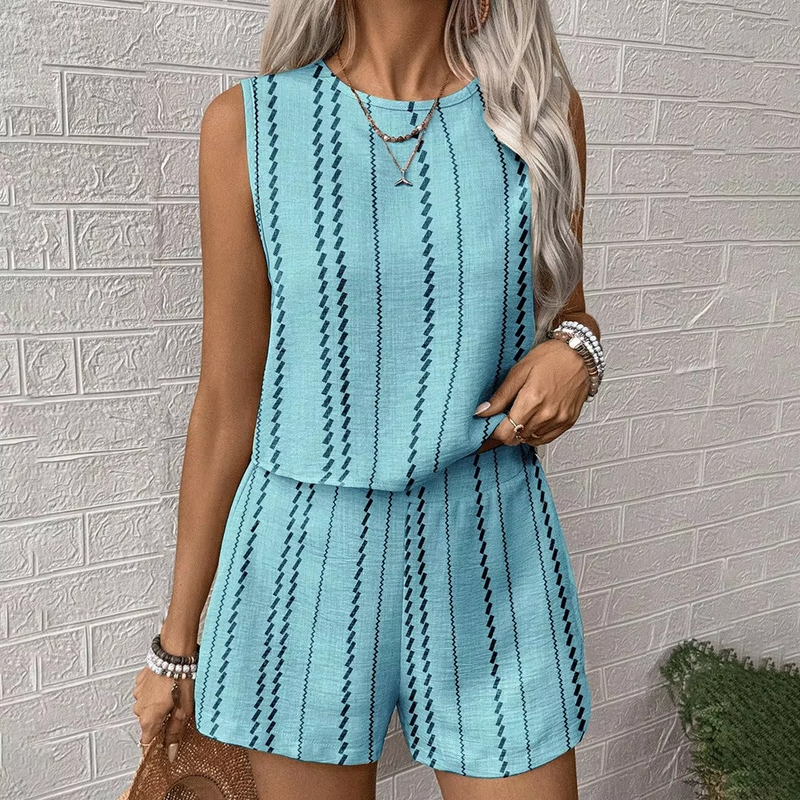 Sophie Women's Striped Tank Top - styled view