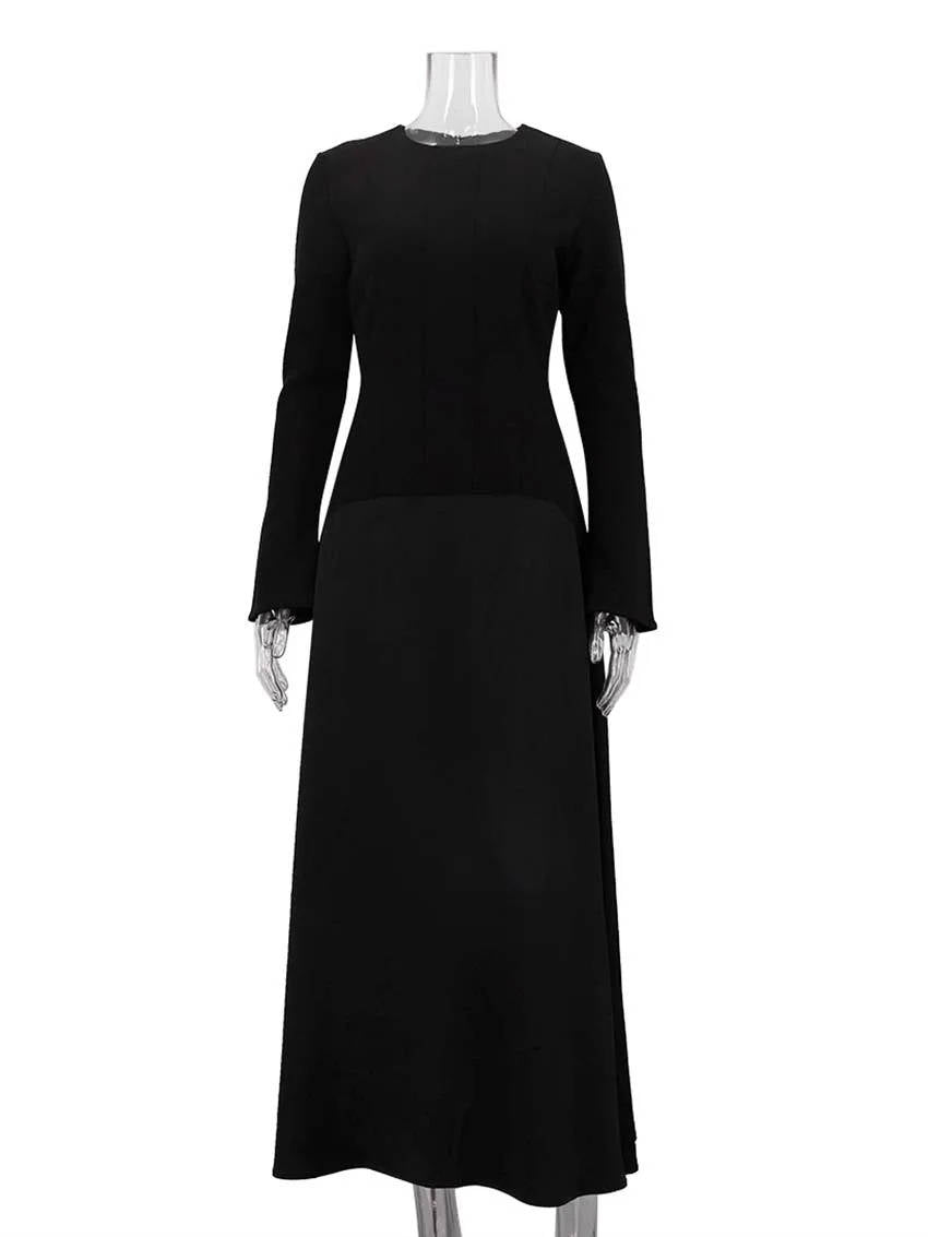 Uma Women's Satin Maxi Dress - back view