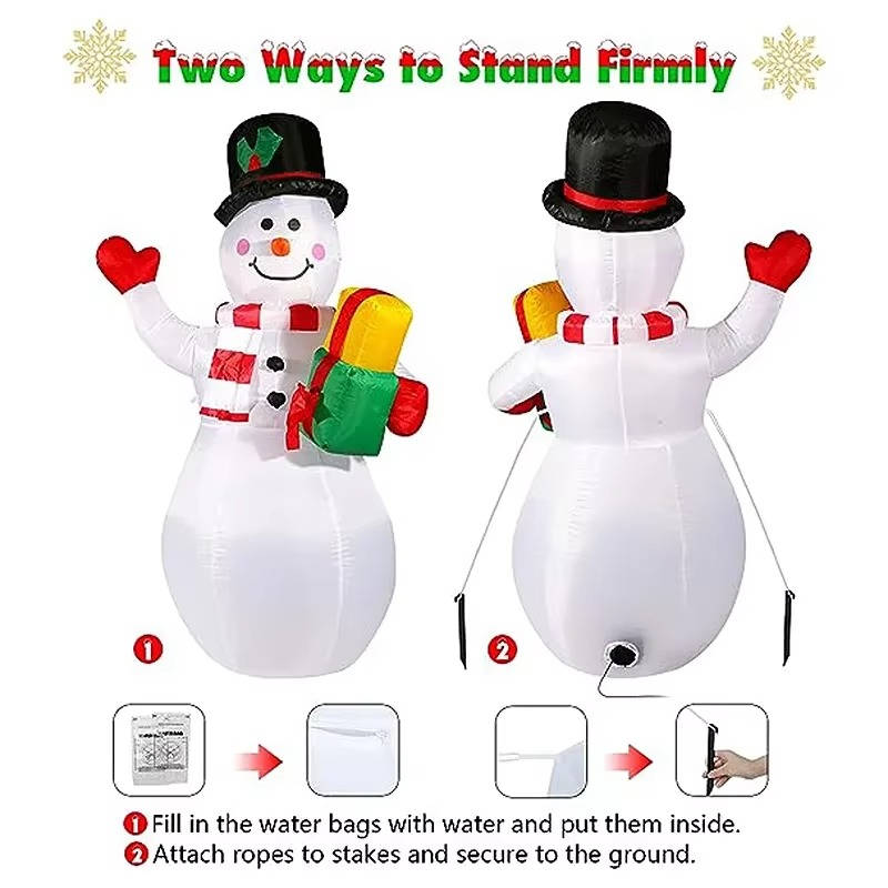 Meadow Solar Inflatable Snowman - flat lay
