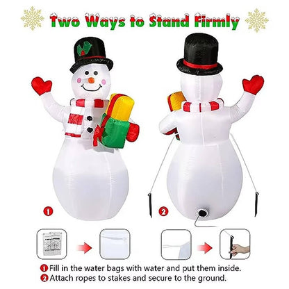 Meadow Solar Inflatable Snowman - flat lay