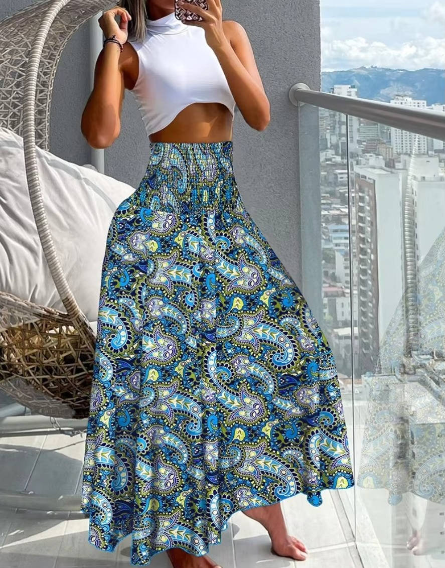 Uma Women's Wide Leg Trousers - back view