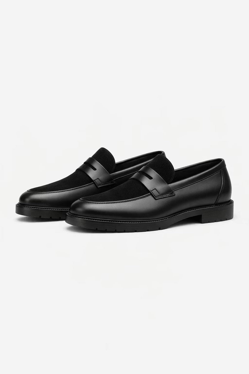 Hollis Men's Suede Loafers - fabric and finish detail